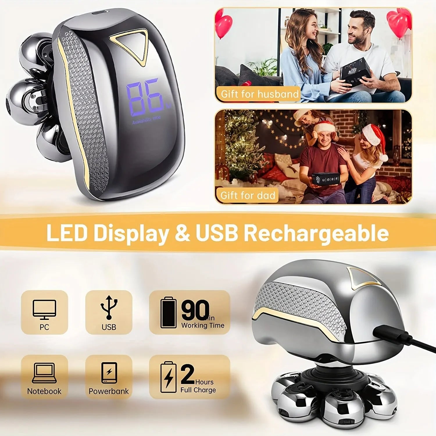iCoolDown™ Men's Rechargeable Cordless Shaver  6 In 1 - ICoolDown