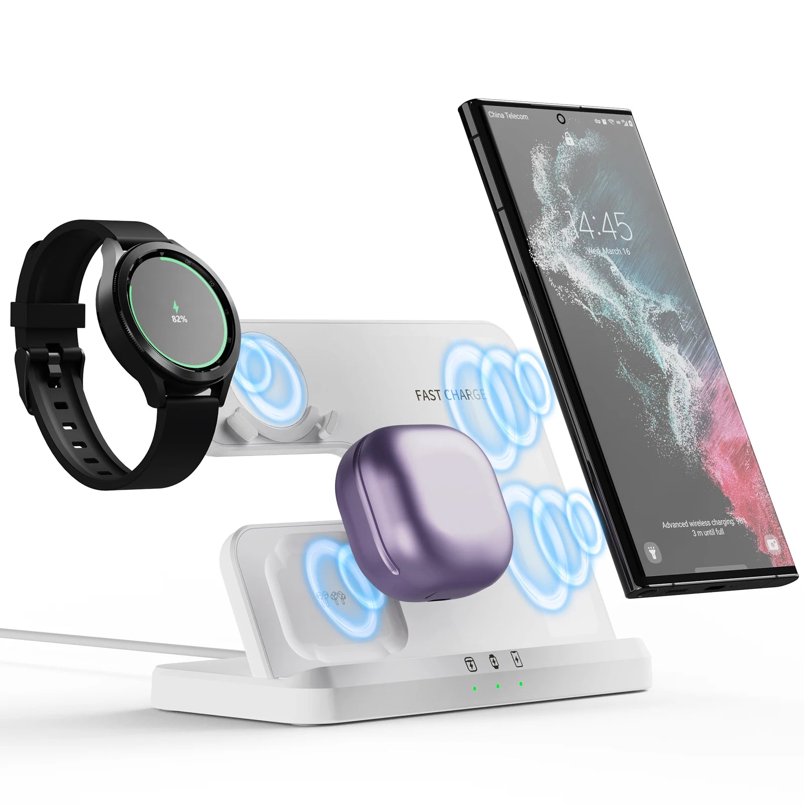 iCoolDown™ 3 In 1 Qi Fast Wireless Qi Fast Charger Stand - ICoolDown