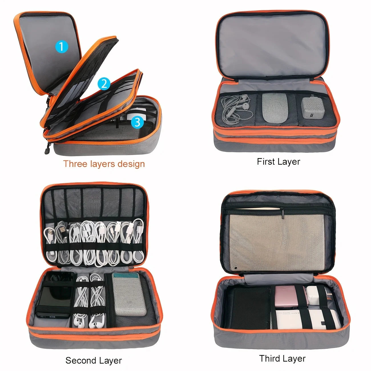 iCoolDown™ Portable Travel Cable Organizer Bag - ICoolDown