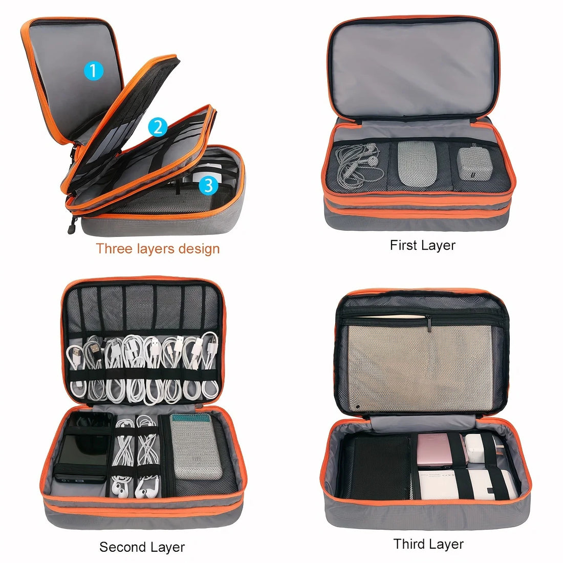 iCoolDown™ Portable Travel Cable Organizer Bag