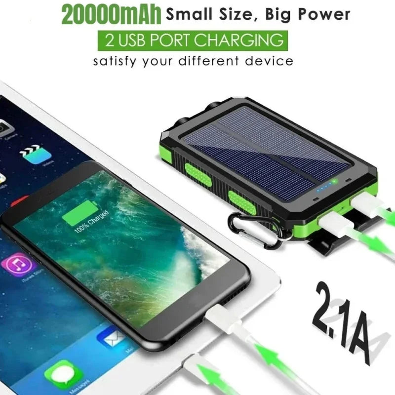 iCoolDown™ 200000mAh Waterproof Outdoor Solar Power Bank - ICoolDown