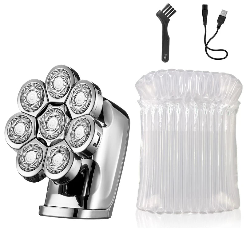 FlexiGear 8-In-1 Heads Men's Rechargeable Electric Shaver - ICoolDown