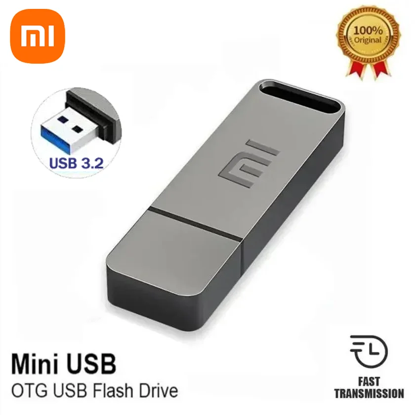 Xiaomi 16TB Flash Drive USB3.2 High Speed Transfer Metal Type C U Flash SSD Portable Mini Flash Drive Memory Waterproof U Drive - iCoolDown