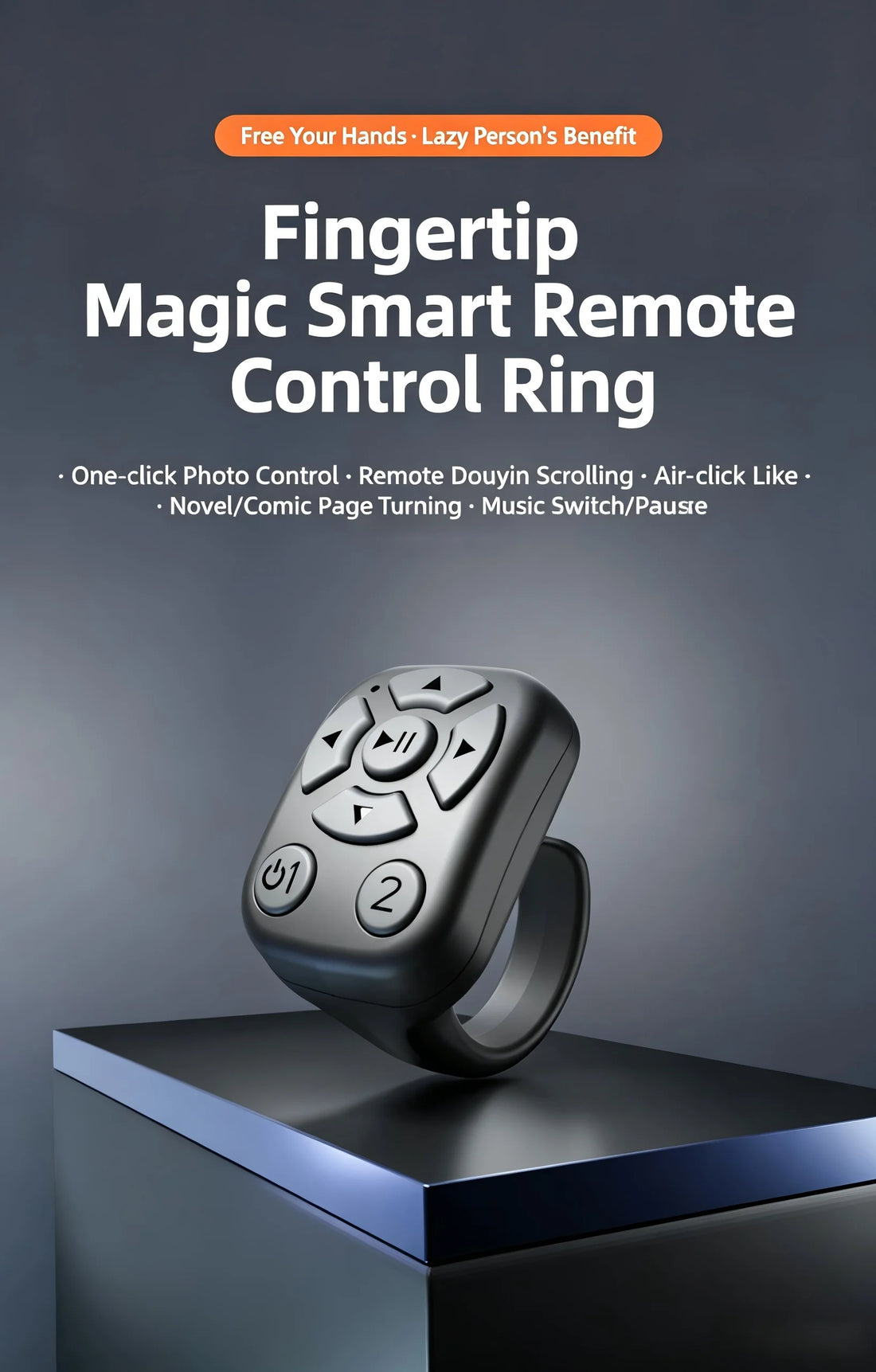 Bluetooth Scrolling Ring Wireless Remote Control iCoolDown