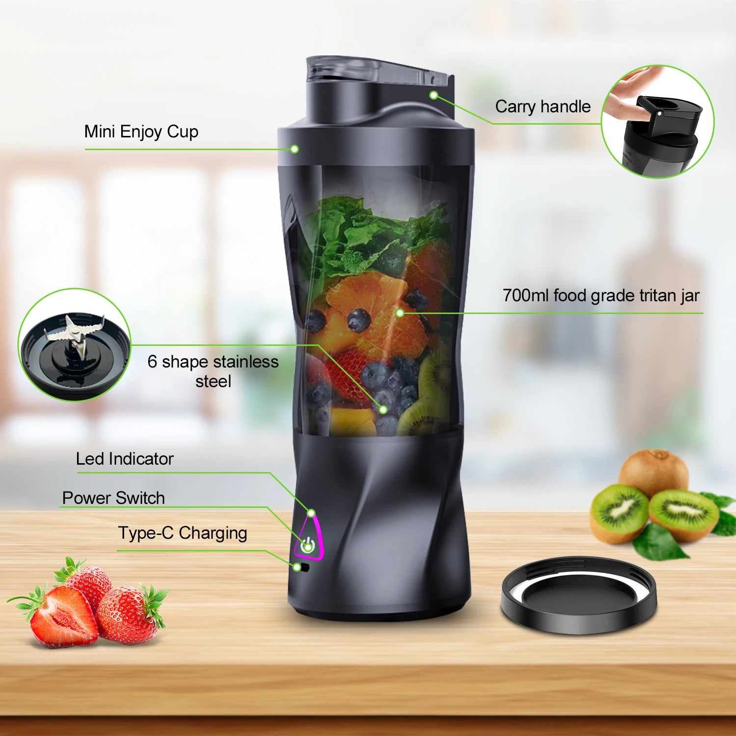 iCoolDown™ Electric Portable Juicer 700ML - ICoolDown
