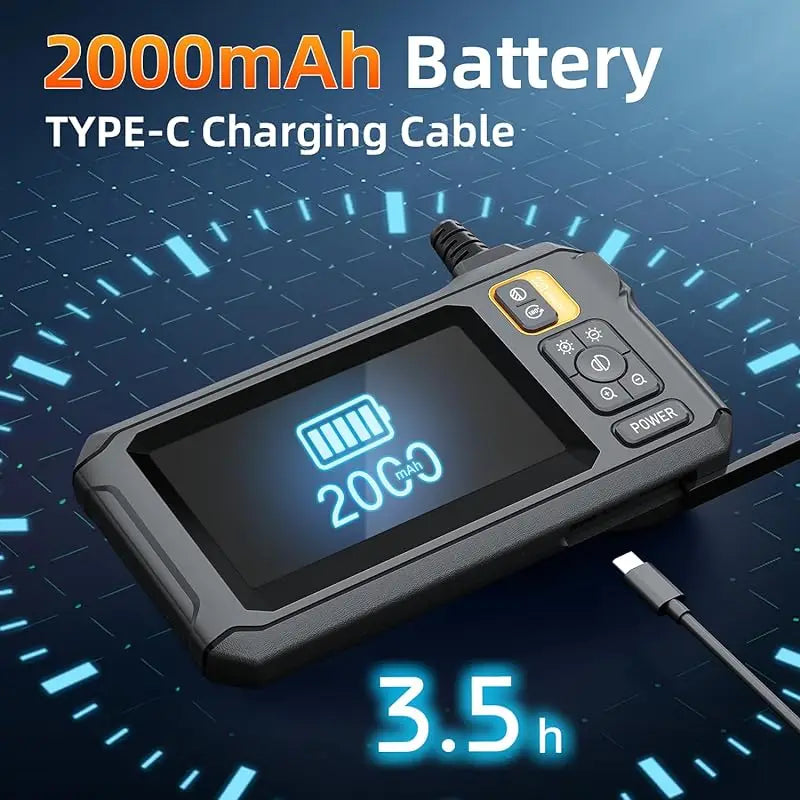 Industrial Endoscope Camera 8mm Lens IP67 Waterproof 8 LEDS - ICoolDown