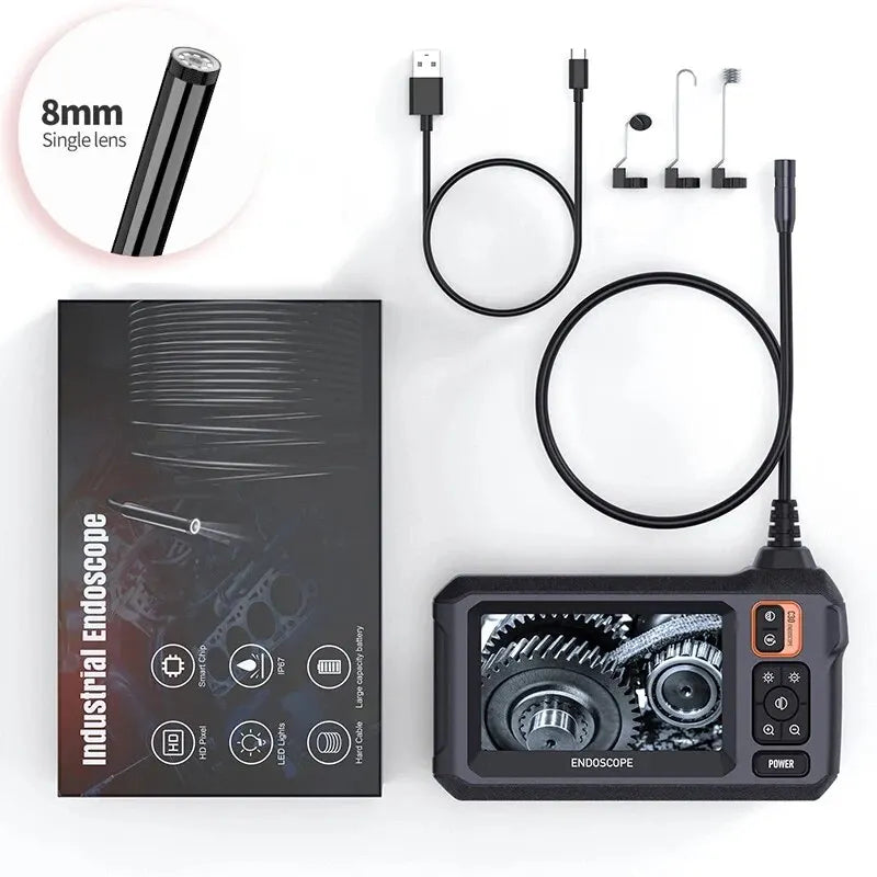 Industrial Endoscope Camera 8mm Lens IP67 Waterproof 8 LEDS - ICoolDown