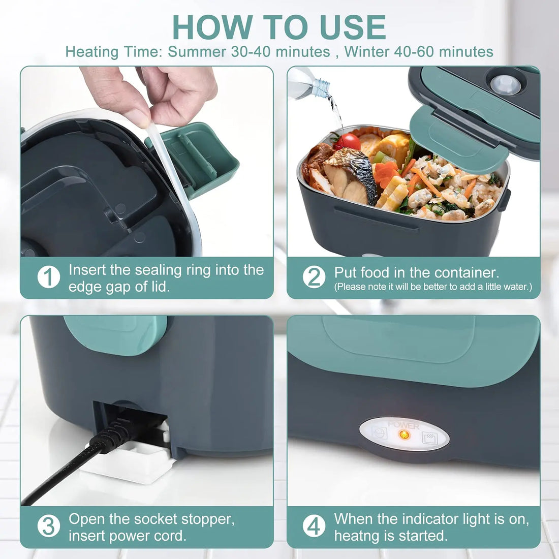 Portable Electric Lunch Box 1.2L 1.8L - iCoolDown