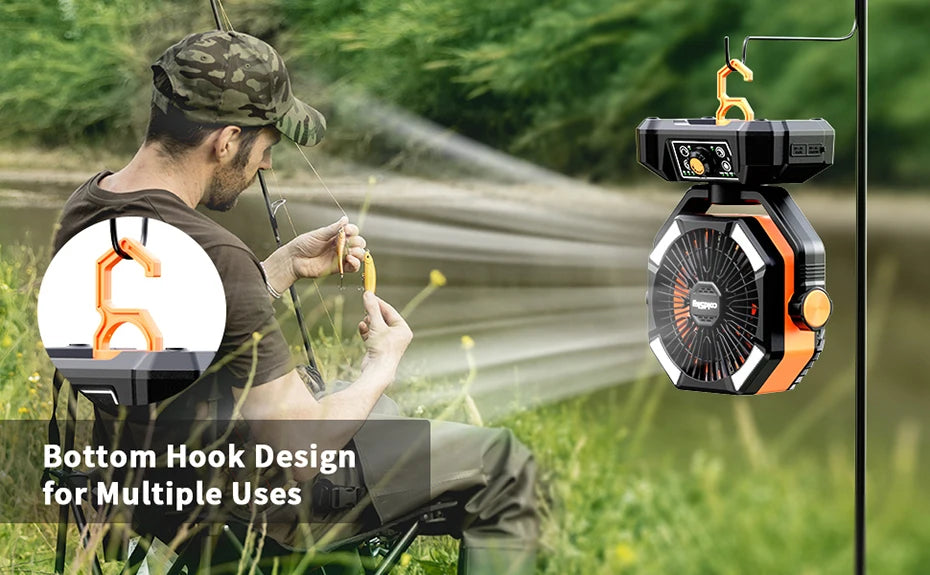 iCoolDown™ 8 Speeds Portable Camping Fan 20000mAh Battery - iCoolDown