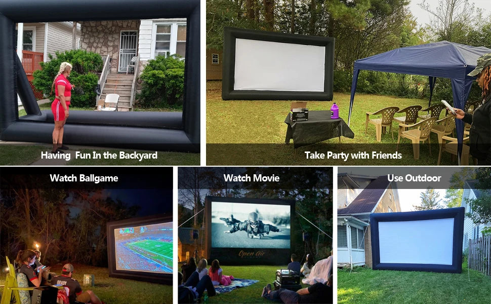 iCoolDown™ Portable Inflatable Projector Screen For Backyard - iCoolDown