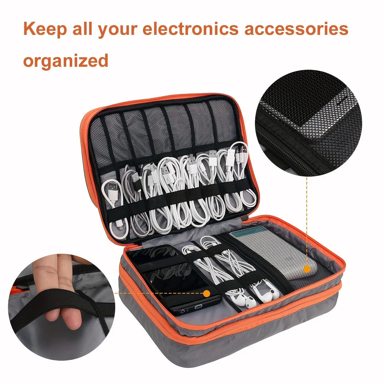 iCoolDown™ Portable Travel Cable Organizer Bag - ICoolDown