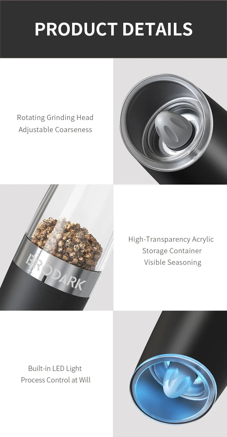 FlexiGear™ Electric Grinder Set Coffee Pepper 2Pack - ICoolDown