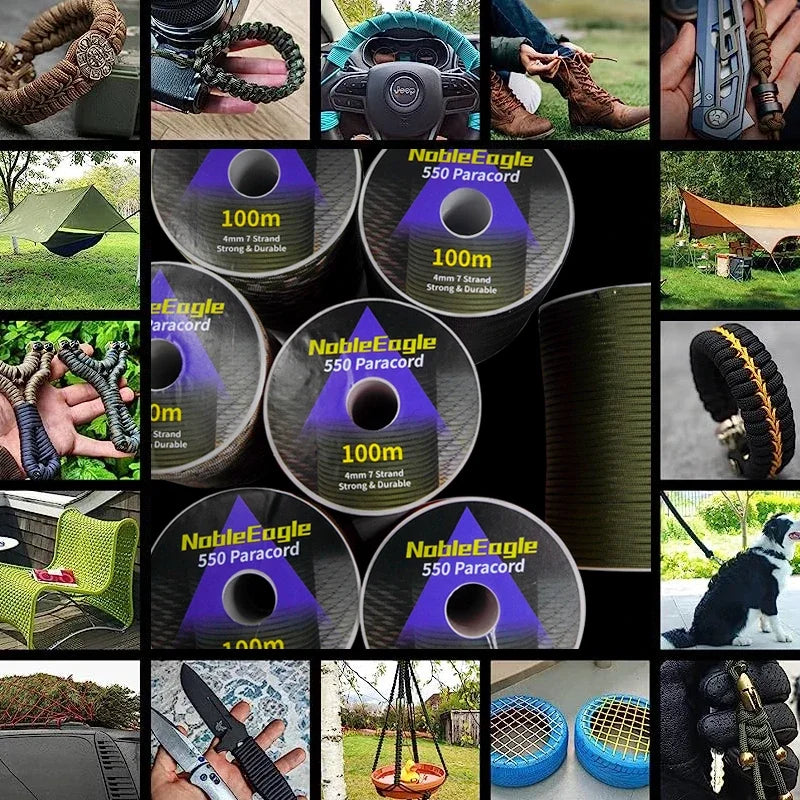 Military Paracord Rope 550lb Breaking Strength - ICoolDown