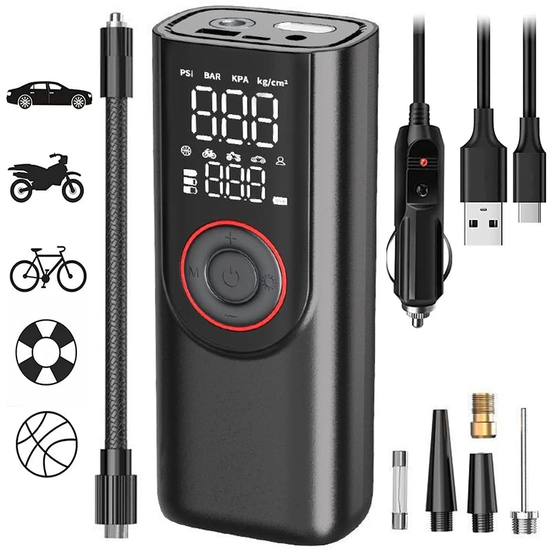 2-In-1 Portable Inflator Pump and  Power Bank