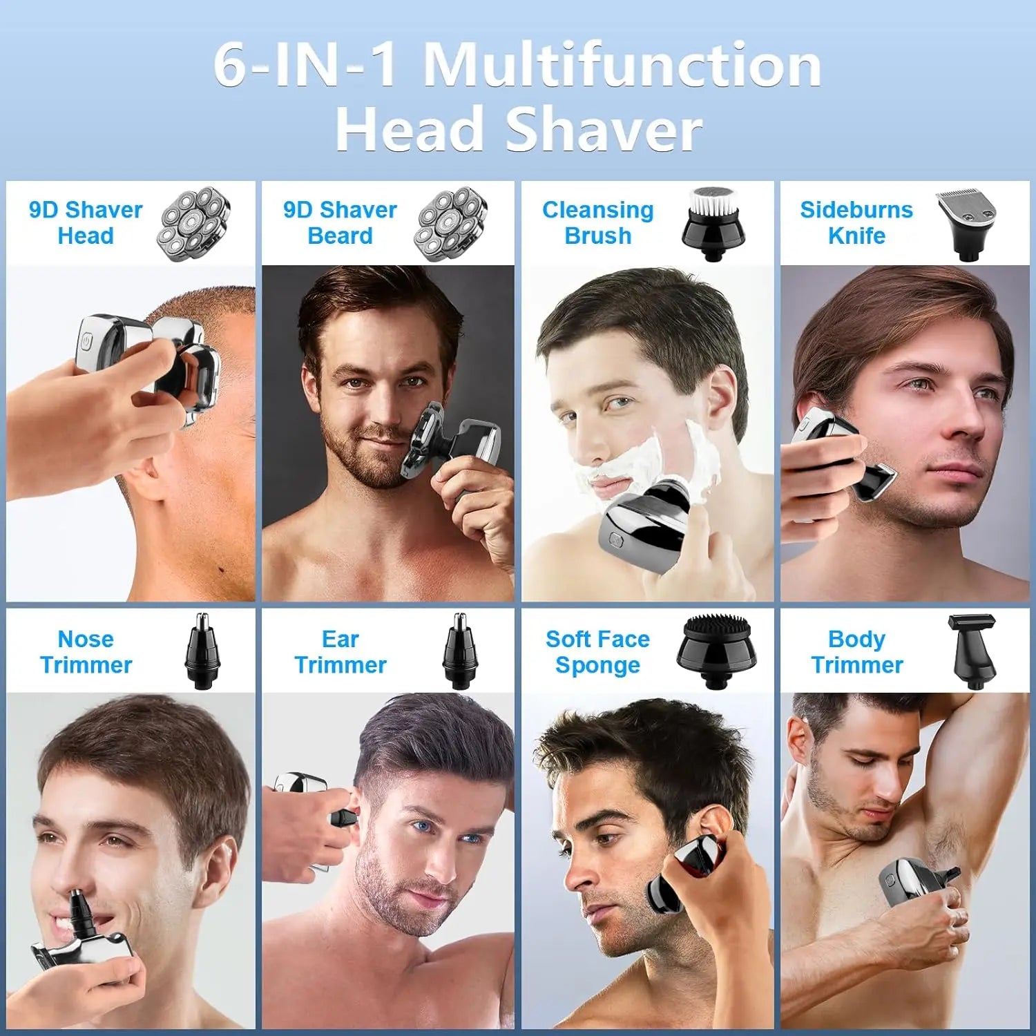 iCoolDown™ Cordless Electric Shaver Kit 6 In 1  Blades - ICoolDown