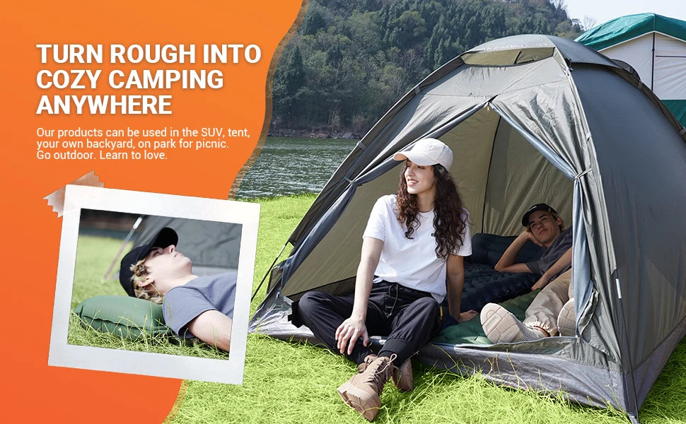 iCoolDown™ Camping Self Inflatable Sleeping Pad - iCoolDown
