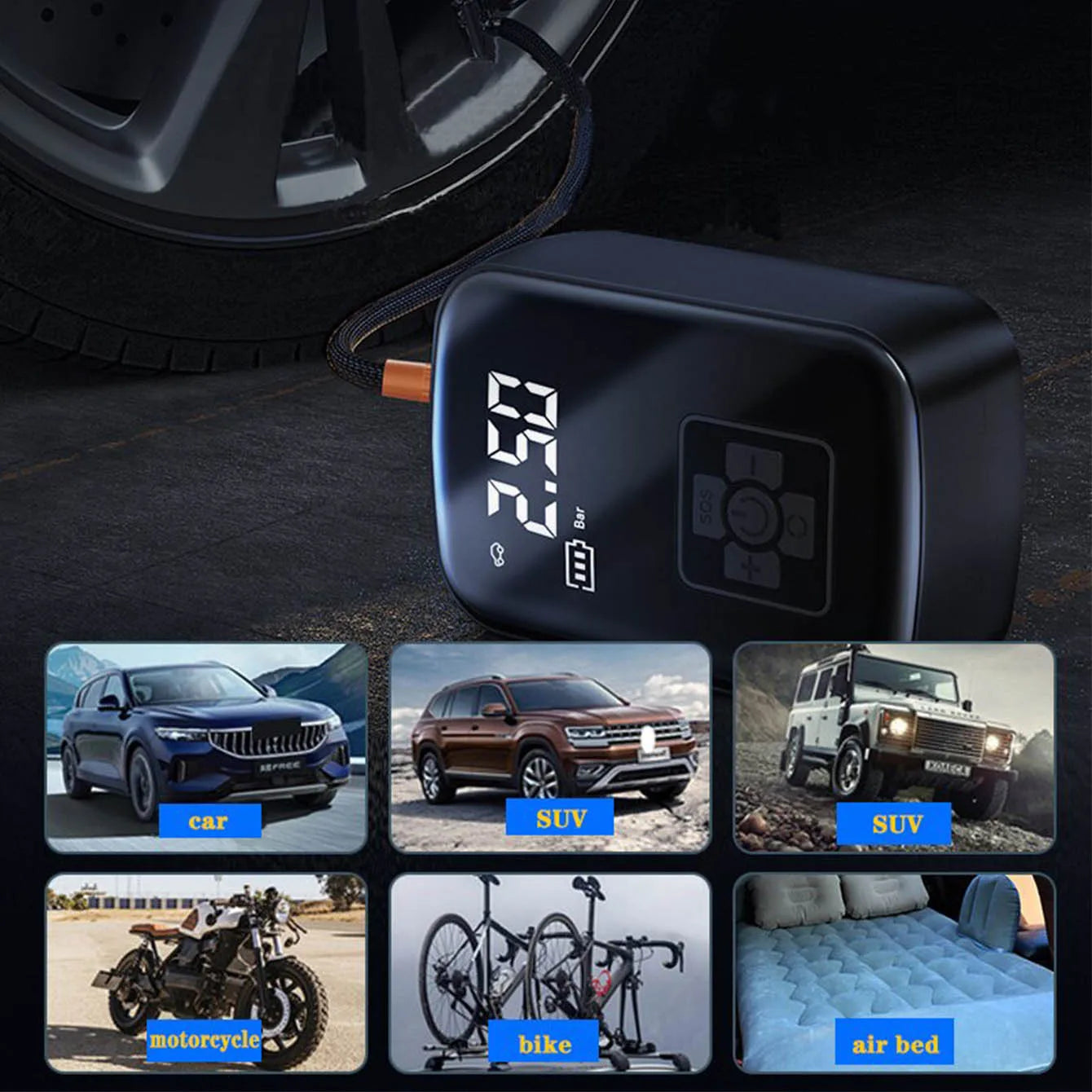 iCoolDown™ Mini Car Tire Inflator 150PSI  ﻿ - ICoolDown