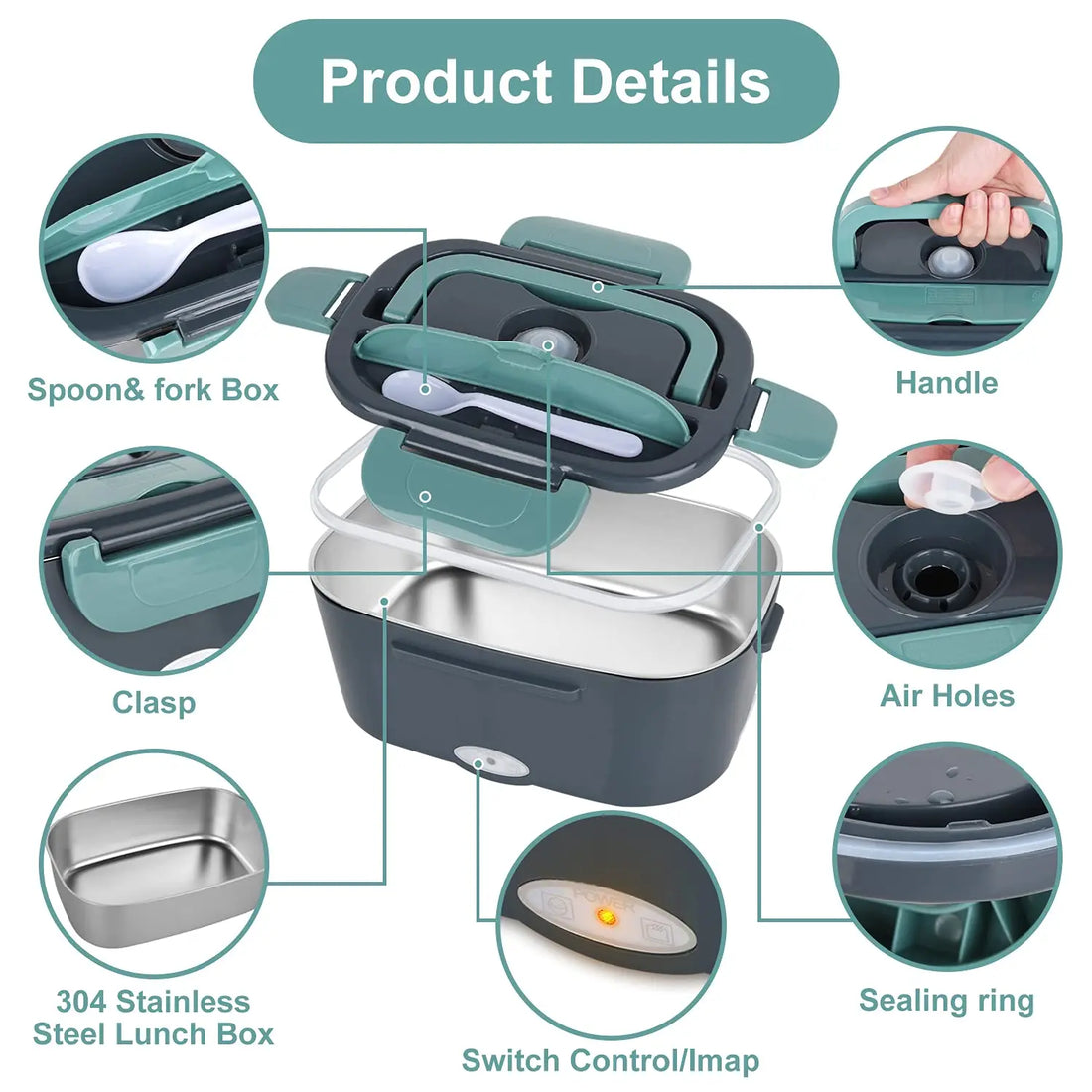 Portable Electric Lunch Box 1.2L 1.8L - iCoolDown
