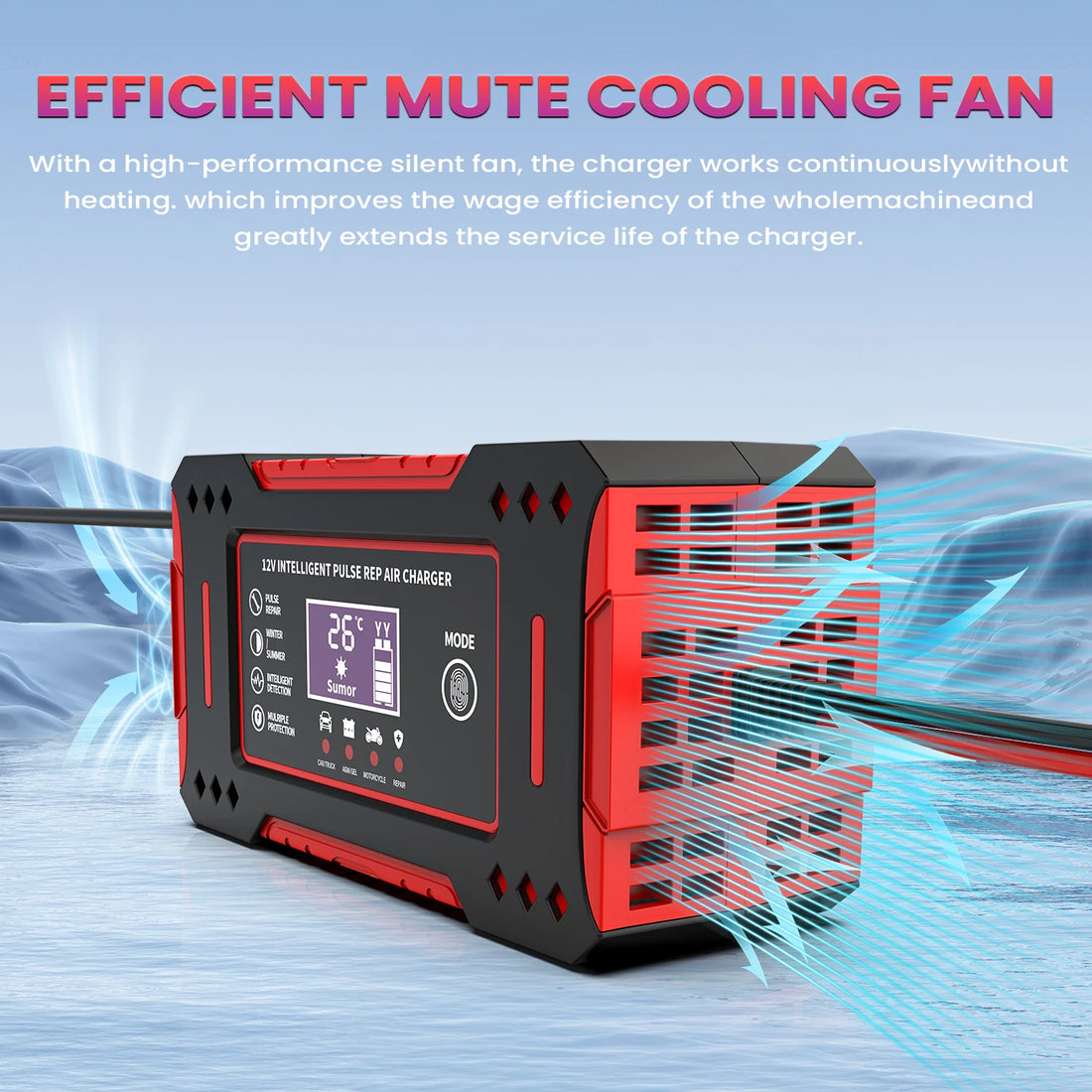Intelligent Car Battery Charger 6A 12V - iCoolDown