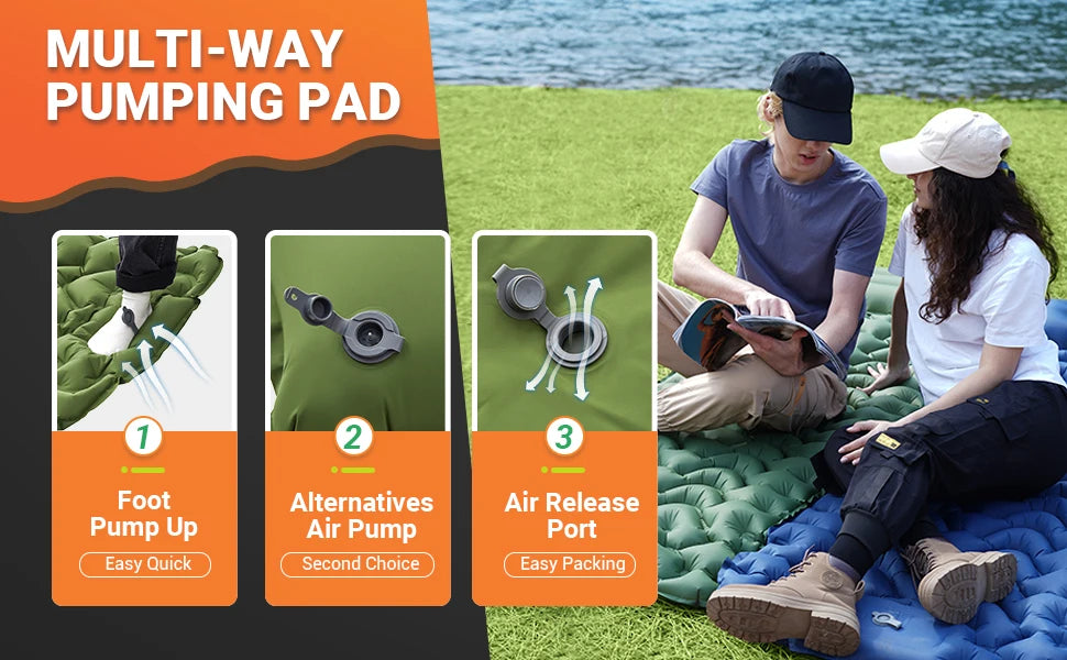 iCoolDown™ Camping Self Inflatable Sleeping Pad - iCoolDown