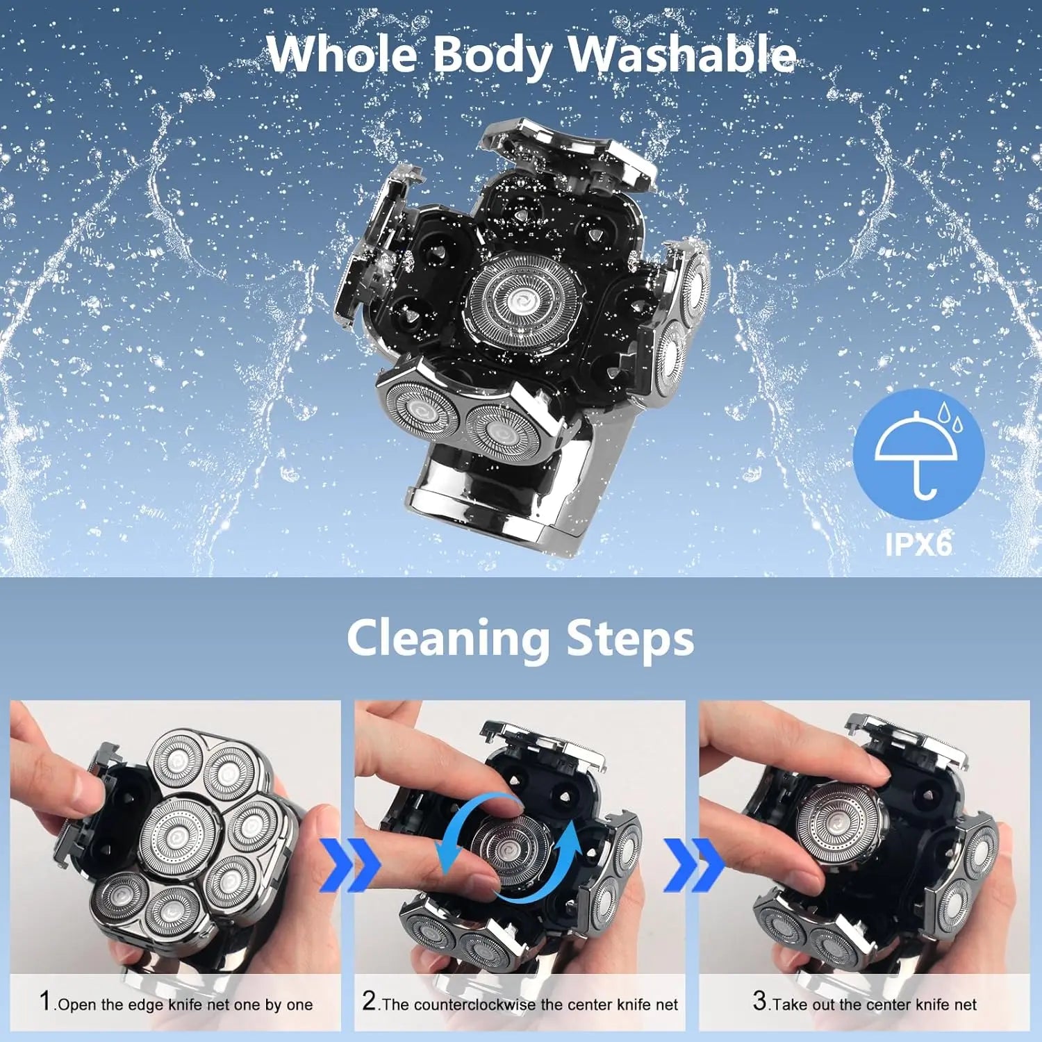 iCoolDown™ Cordless Electric Shaver Kit 6 In 1  Blades - ICoolDown