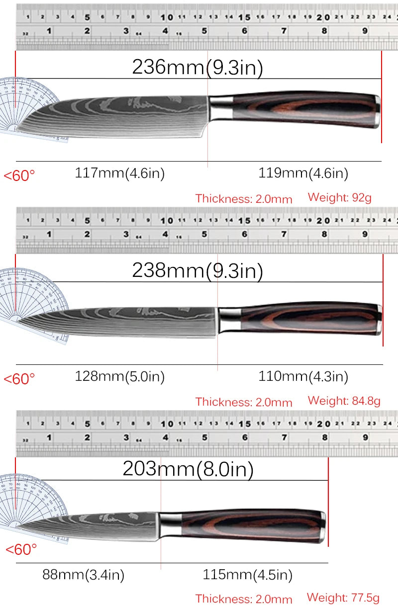 Stainless Steel Kitchen Knives Set - iCoolDown