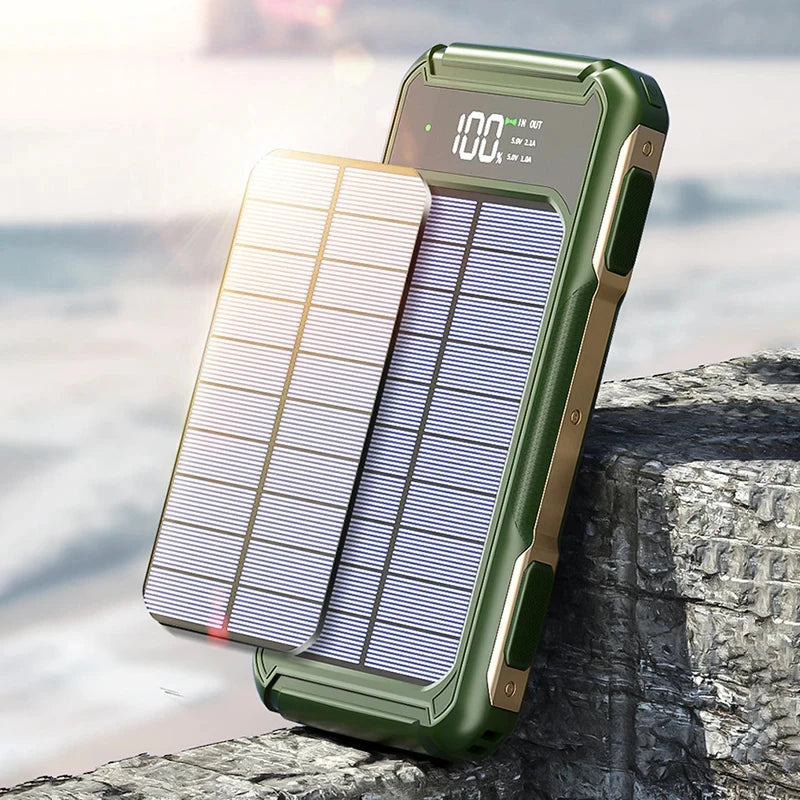 Solar Power Bank 200000mAh 4-In-1 Cables - iCoolDown