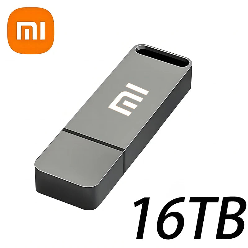 Xiaomi 16TB Flash Drive USB3.2 High Speed Transfer Metal Type C U Flash SSD Portable Mini Flash Drive Memory Waterproof U Drive - iCoolDown