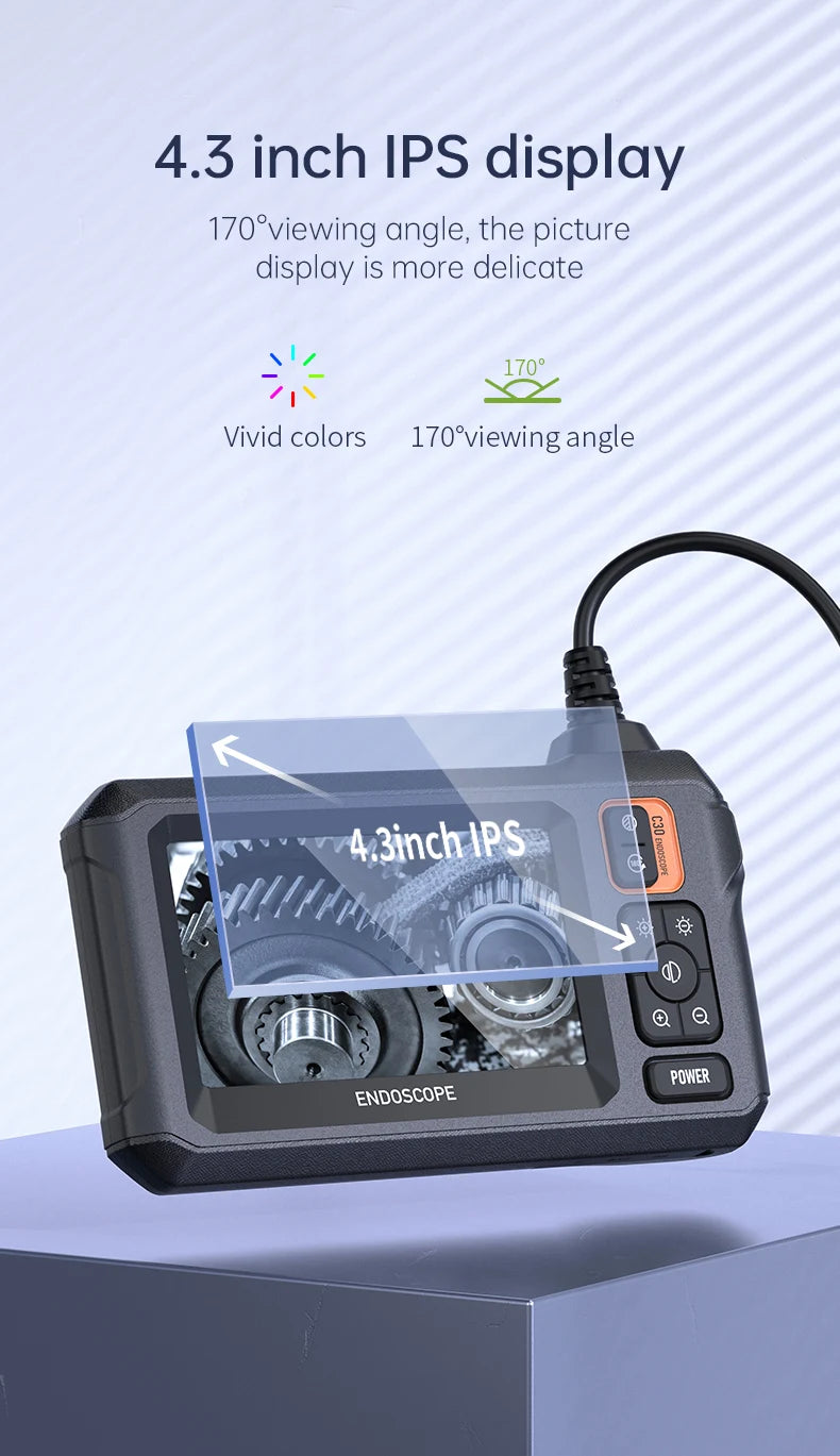 Industrial Endoscope Camera 8mm Lens IP67 Waterproof 8 LEDS - iCoolDown