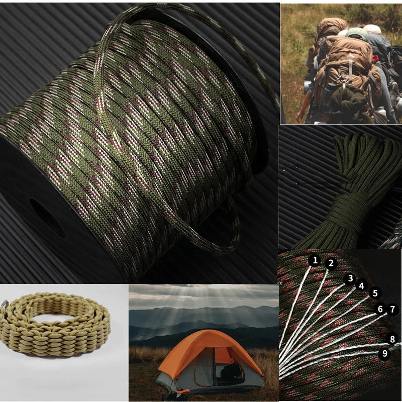 Camping Weaving Military Paracord Rope 650Lbs - iCoolDown