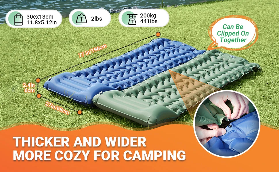 iCoolDown™ Camping Self Inflatable Sleeping Pad - iCoolDown