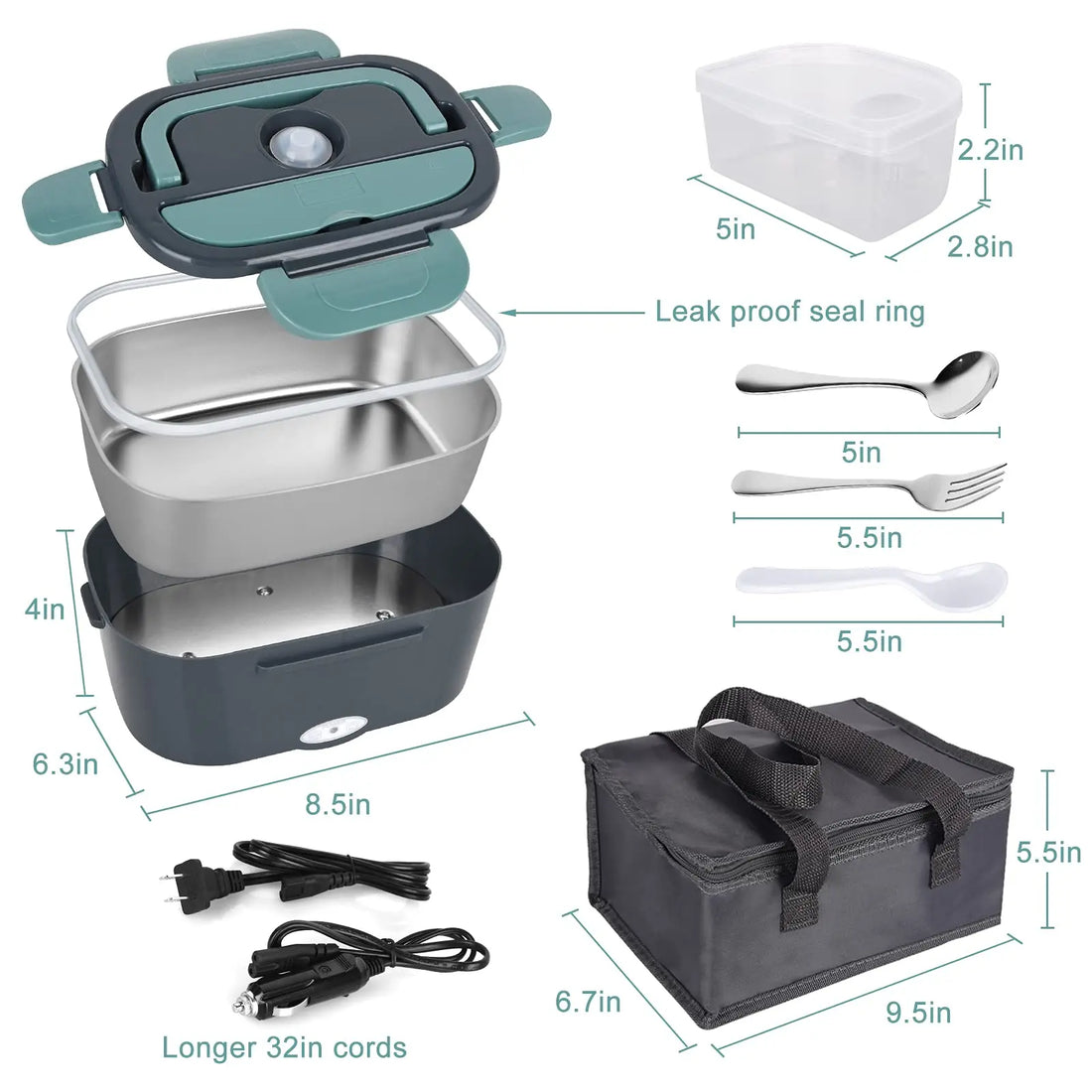 Portable Electric Lunch Box 1.2L 1.8L - iCoolDown
