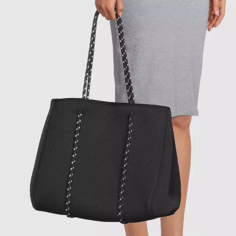 Perforated Neoprene Tote Bag With Small Purse - iCoolDown