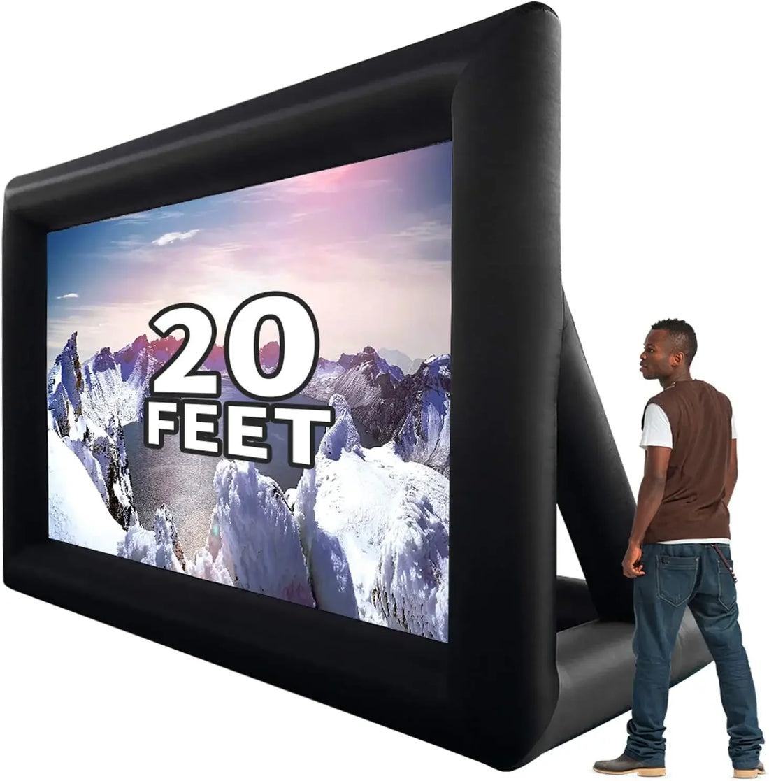 iCoolDown™ Portable Inflatable Projector Screen For Backyard - iCoolDown