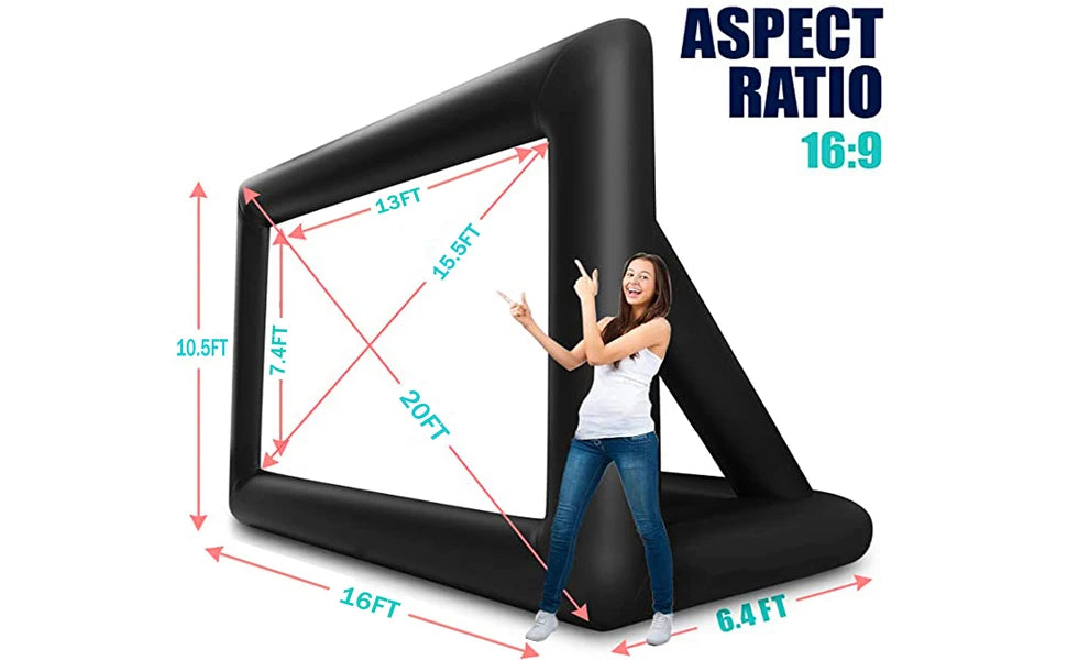 iCoolDown™ Portable Inflatable Projector Screen For Backyard - iCoolDown
