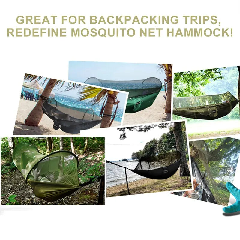 iCoolDown™ 3 in 1 Mosquito Mesh Nylon Camping Hammock - ICoolDown