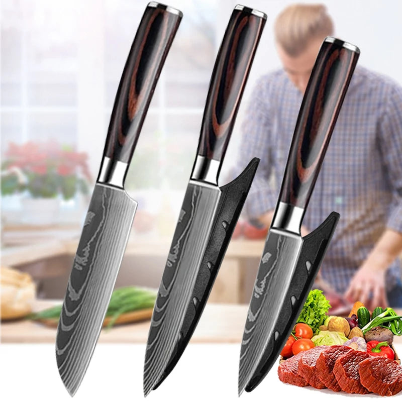 Stainless Steel Kitchen Knives Set - iCoolDown