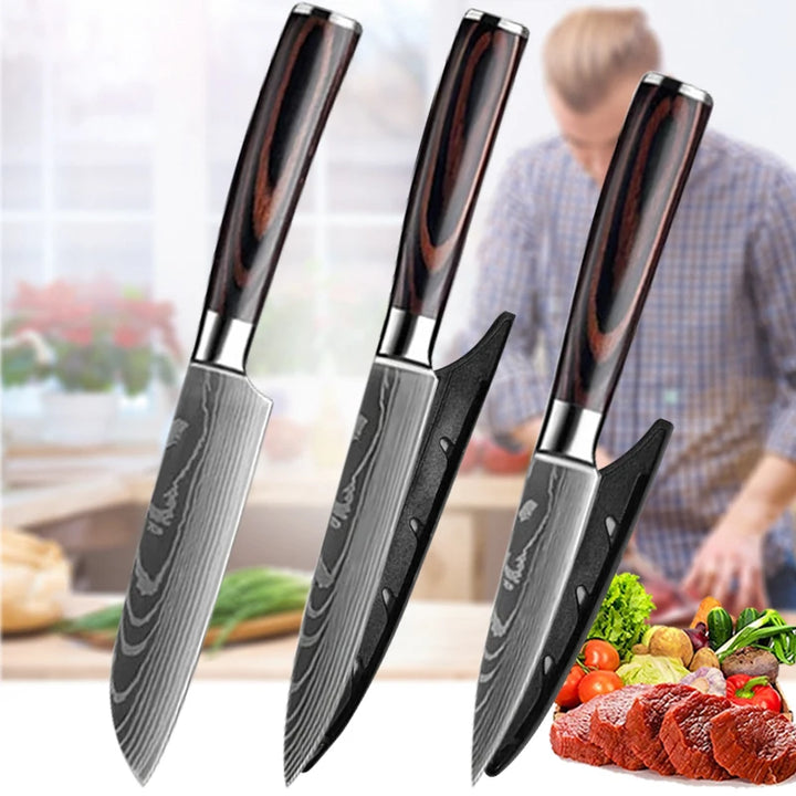 Stainless Steel Kitchen Knives Set - iCoolDown
