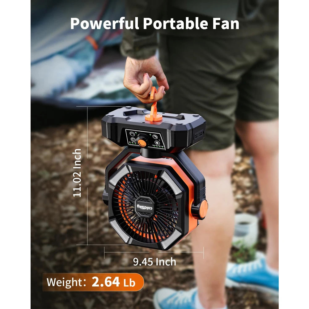 iCoolDown™ 8 Speeds Portable Camping Fan 20000mAh Battery - ICoolDown