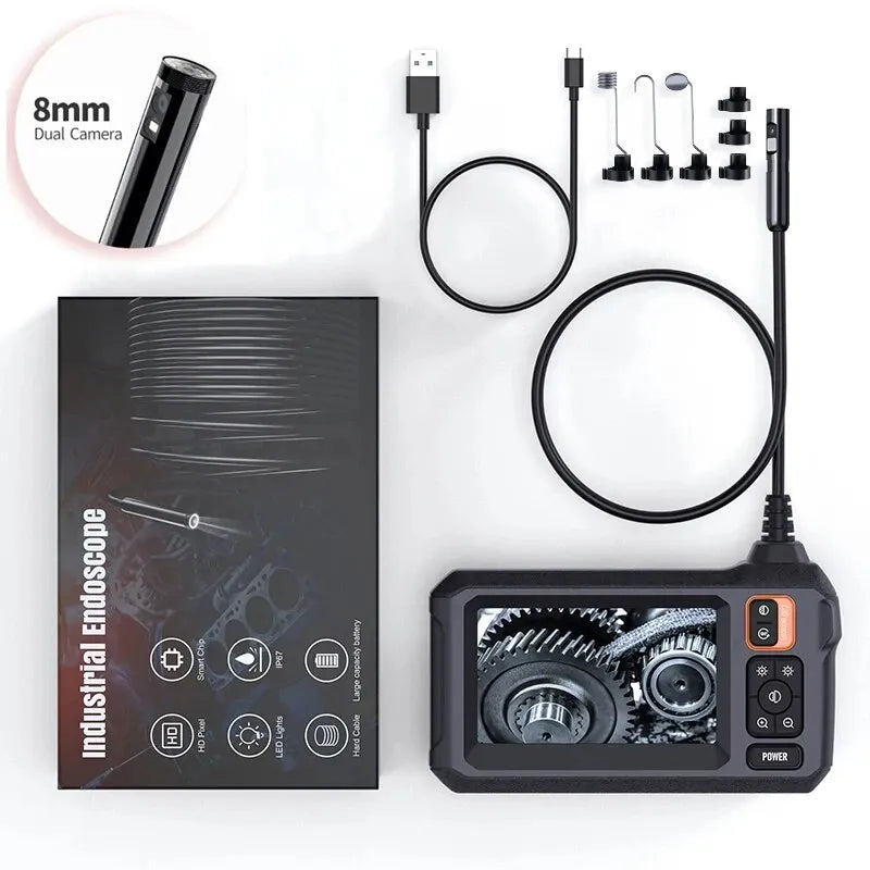 Industrial Endoscope Camera 8mm Lens IP67 Waterproof 8 LEDS - ICoolDown
