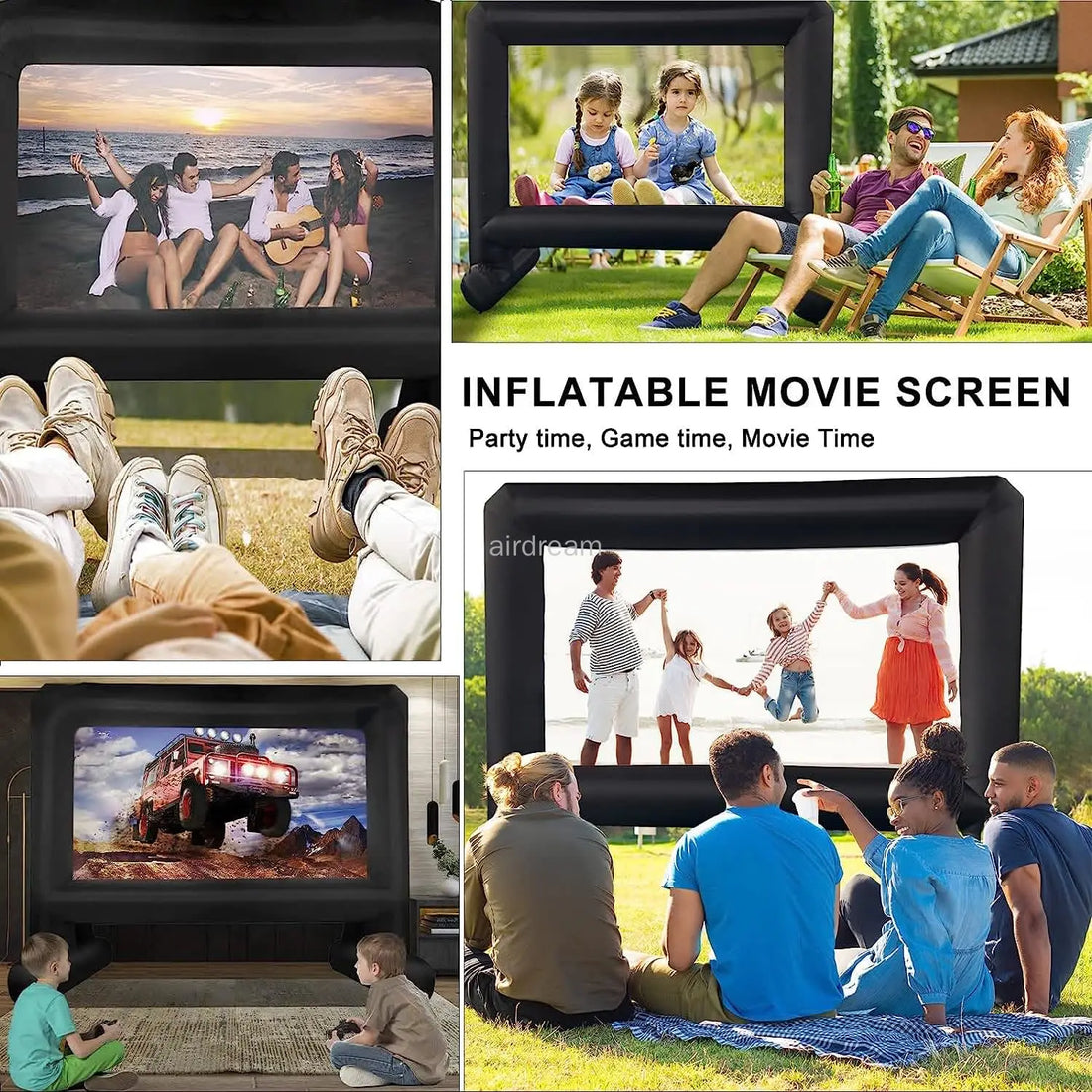 iCoolDown™ Portable Inflatable Projector Screen For Backyard - iCoolDown