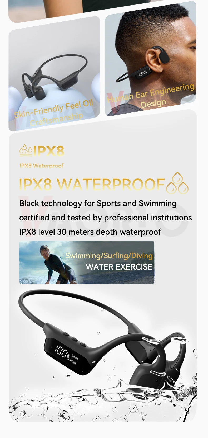 iCoolDown™ Swimming Headphones IPX8 Waterproof - ICoolDown