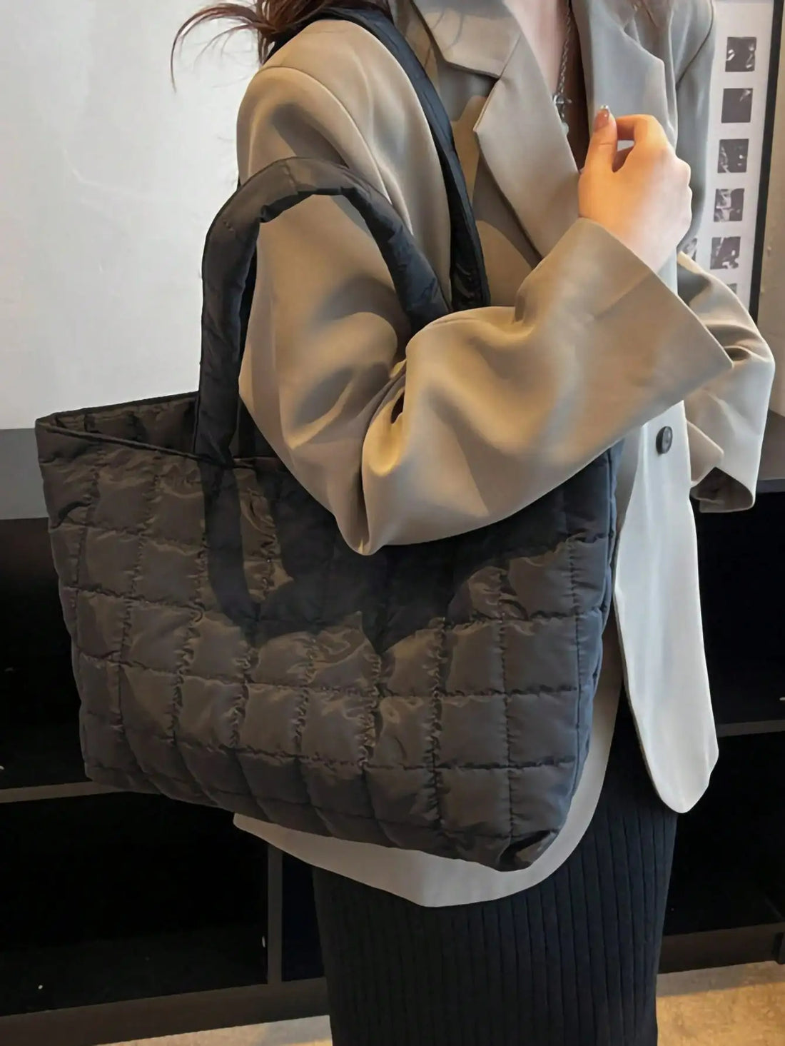 iCoolDown™ Crossbody Quilted Puffy Tote Bag - iCoolDown