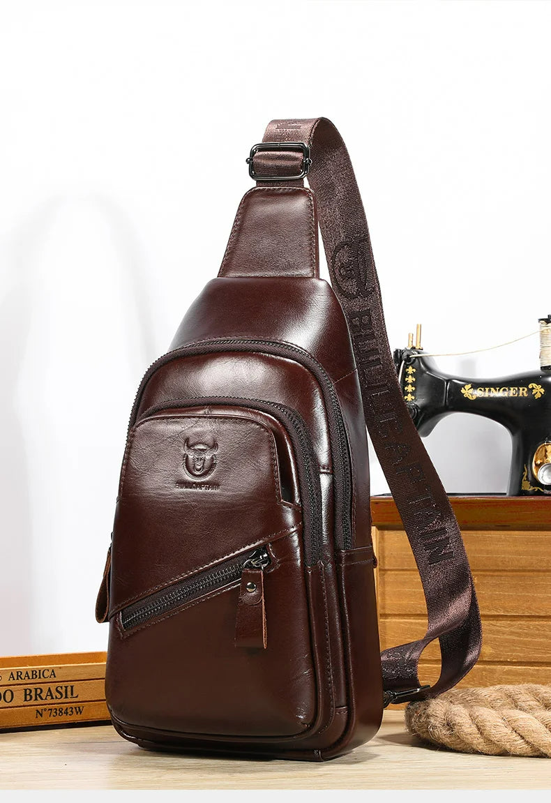 iCoolDown™ Men's Leather Chest Bag - ICoolDown