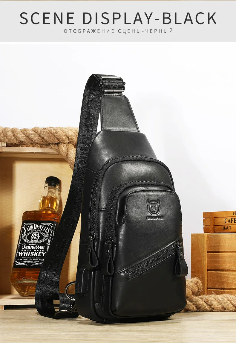 iCoolDown™ Men's Leather Chest Bag - ICoolDown