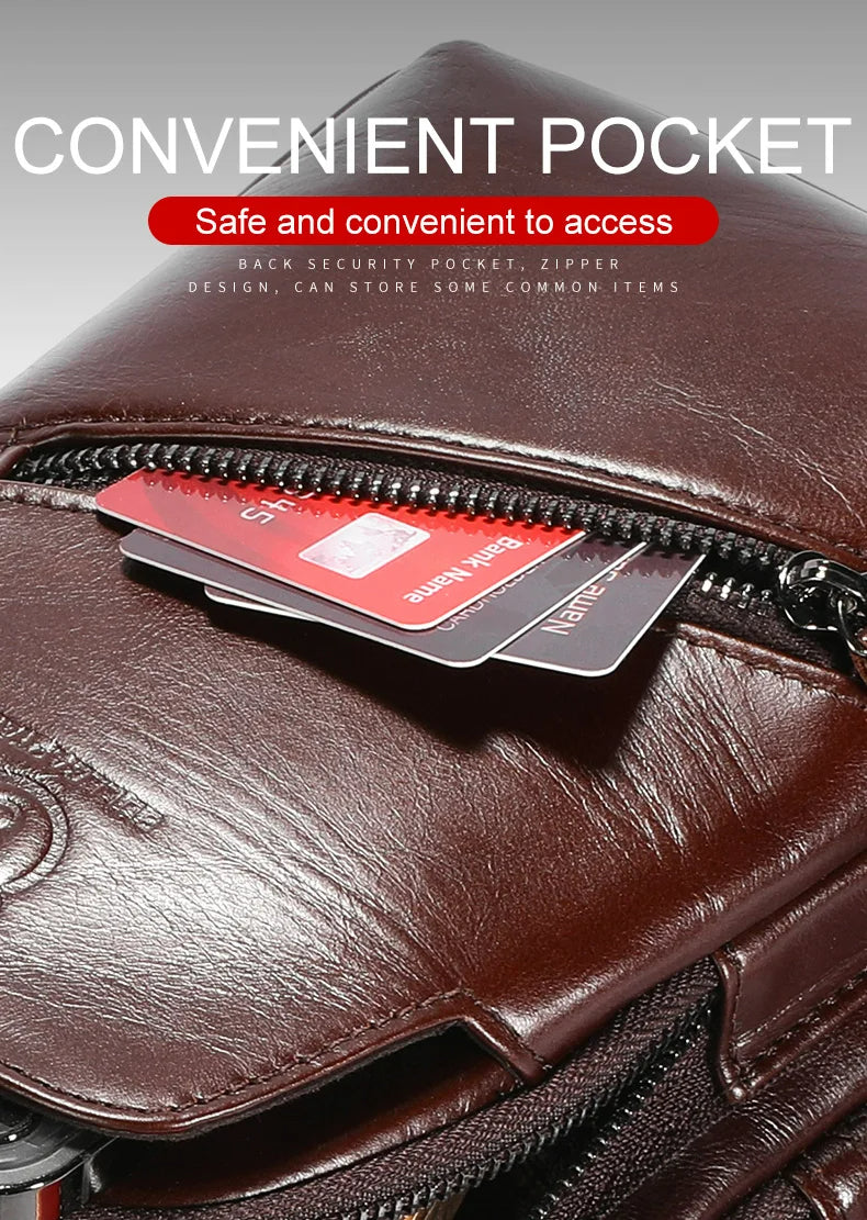 iCoolDown™ Men's Leather Chest Bag - iCoolDown