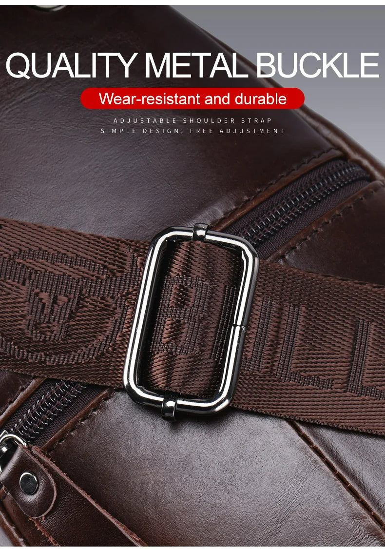 iCoolDown™ Men's Leather Chest Bag - ICoolDown