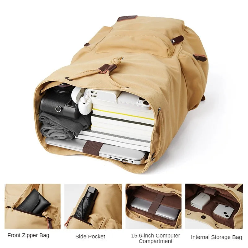 iCoolDown™ Vintage Backpack Laptop - 15.6 Inch - ICoolDown