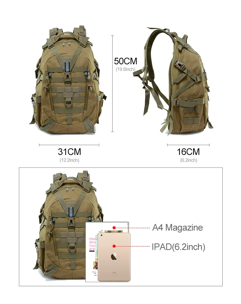 iCoolDown™ 30L-40L Military Tactical Camping Backpack - ICoolDown