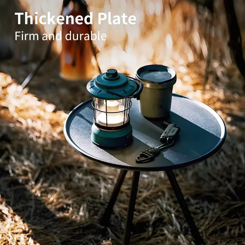 iCoolDown™ Adjustable Legs Ultralight Portable Folding Round Camping Table - iCoolDown